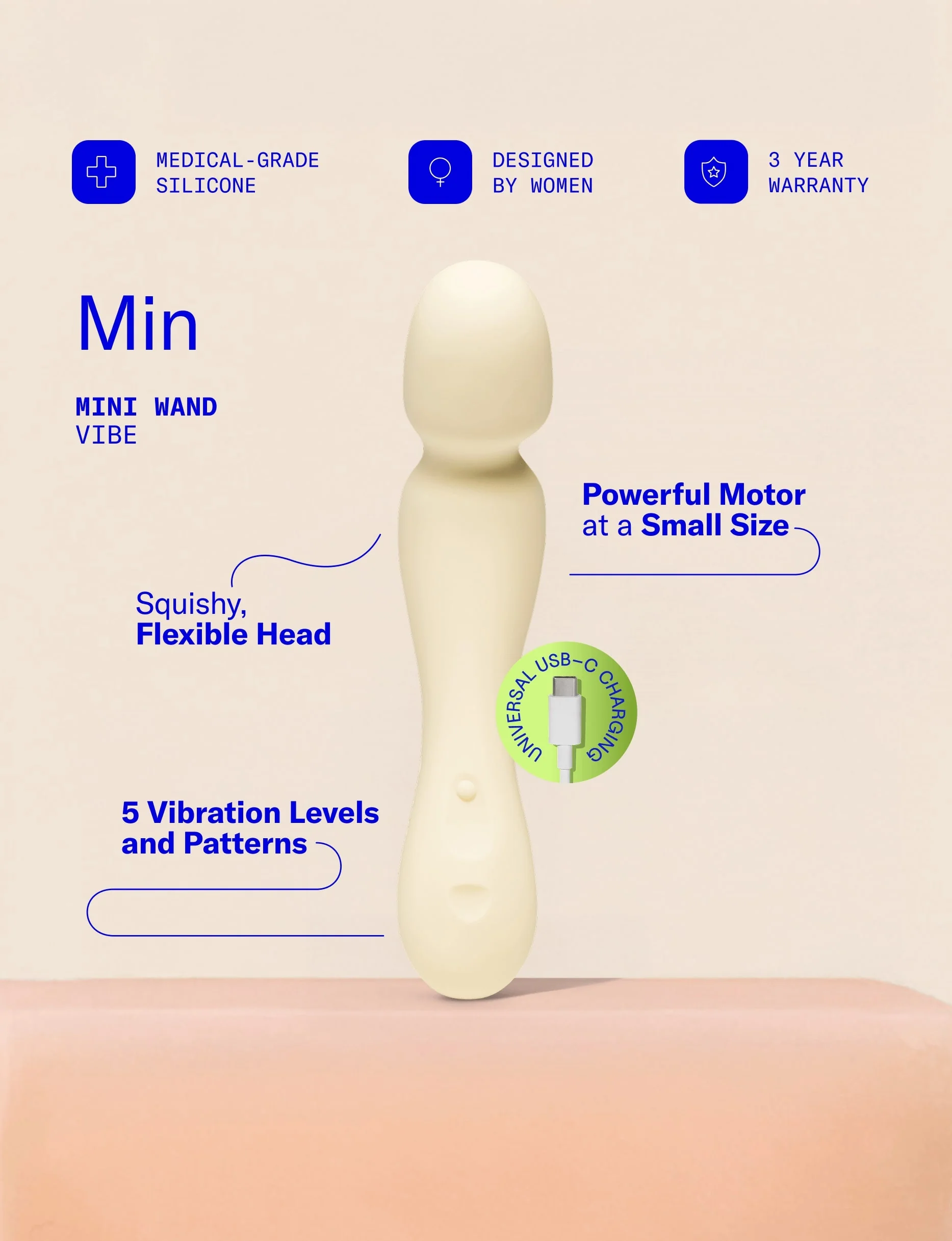 Min Mini Wand Vibrator