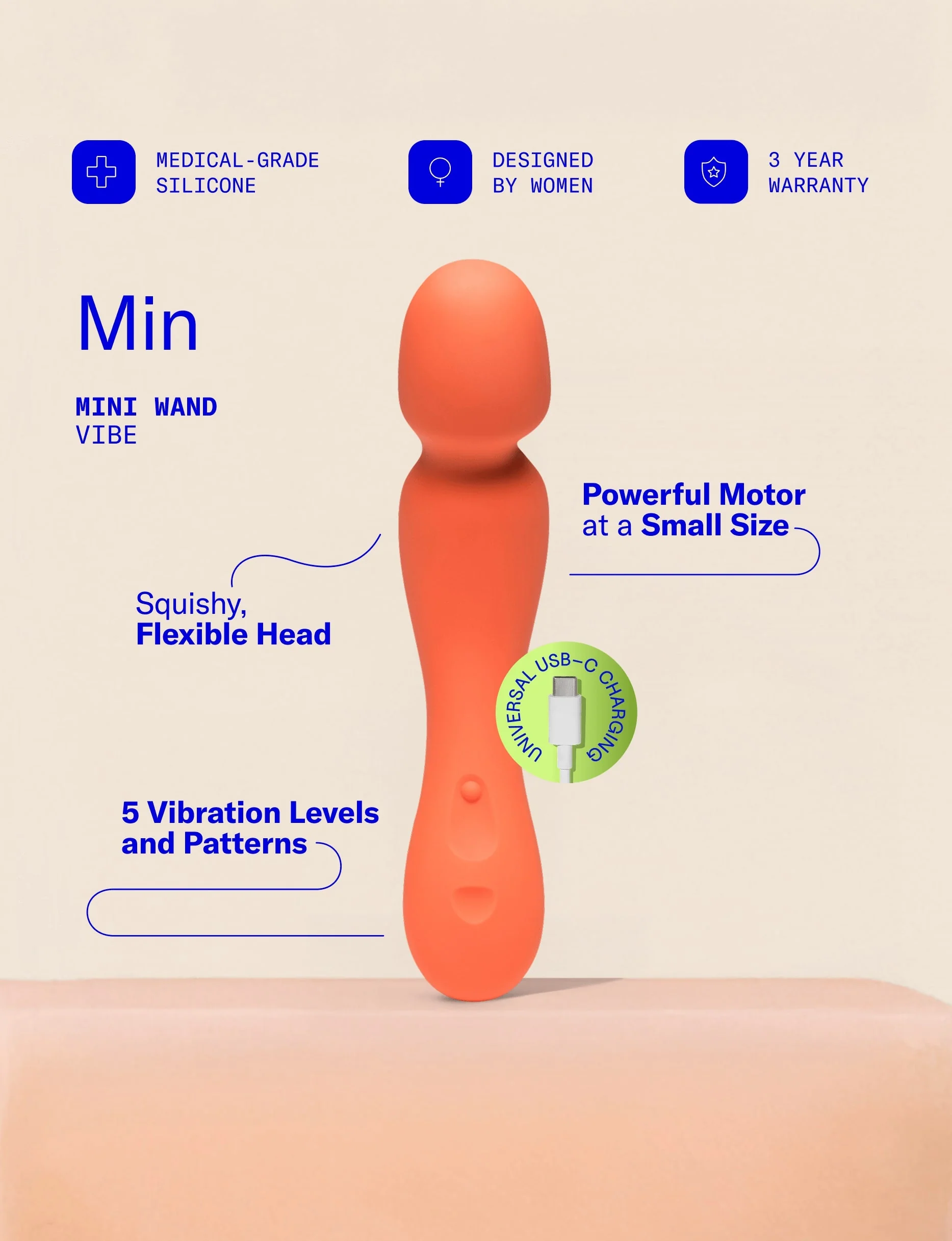 Min Mini Wand Vibrator